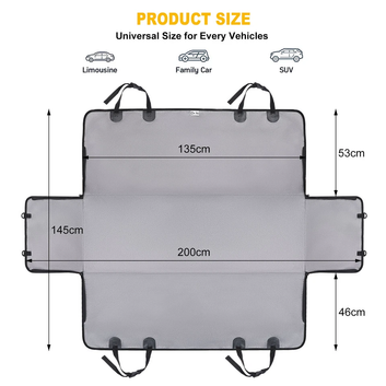 Waterproof Car Car Seat Cover - Rear Back Seat Hammock