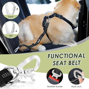 Dog Car Harness Seat Belt Set