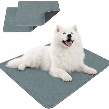 1 Washable Dog Training Pad Mat, Non-Slip Reusable Waterproof Absorbent Pet Mat for Indoor, Outdoor & Car