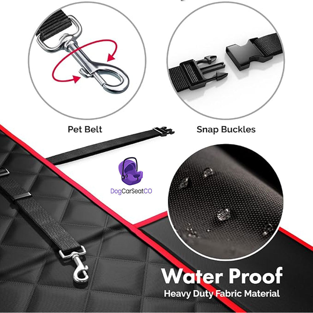 2-in-1 Waterproof Dog Car Seat & Cover – Small & Medium Dogs, Durable & Easy-Clean