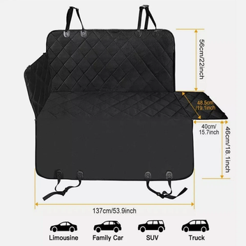 Car Pet Seat Cover Hammock for Safety and Comfort