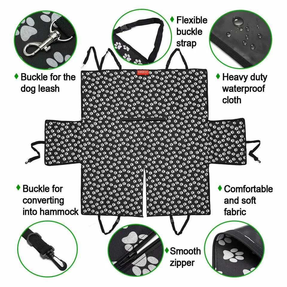 2 Pet Car Seat Cover - Dog Safety Protector Hammock Cushion Pad