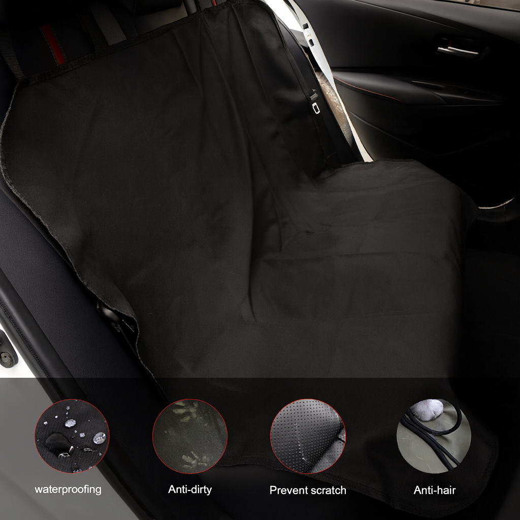 2  Waterproof Car Seat Cover - Non-slip Pet Dog Rear Hammock Protector