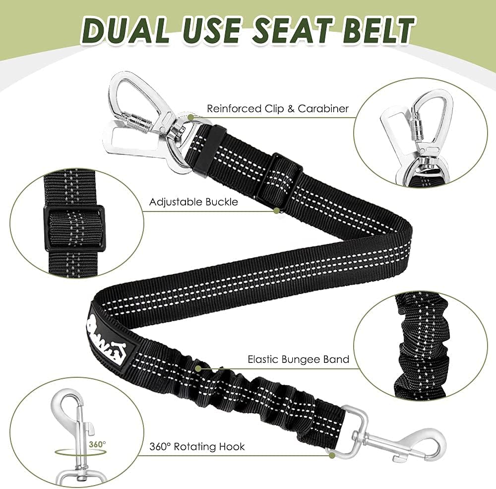 Dog Car Harness Seat Belt Set