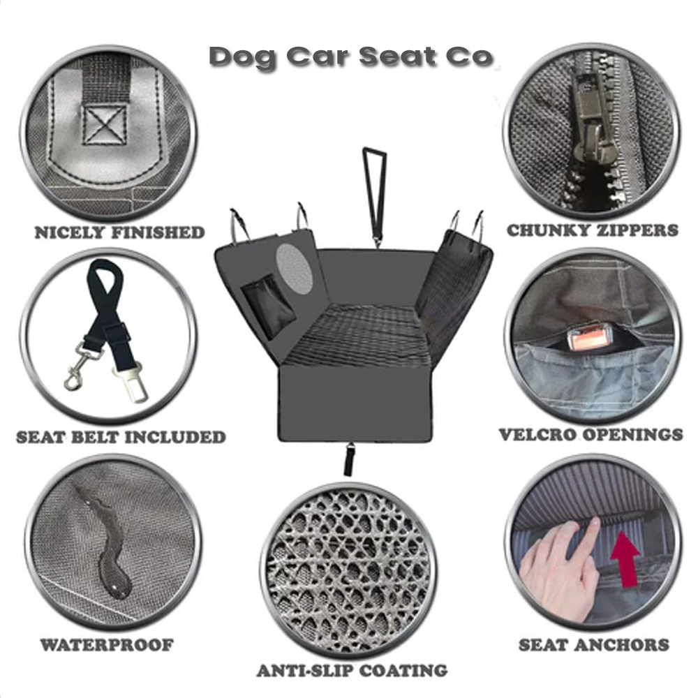 4 Car Seat Cover - Waterproof Pet Dog Cat Protector Hammock Mat