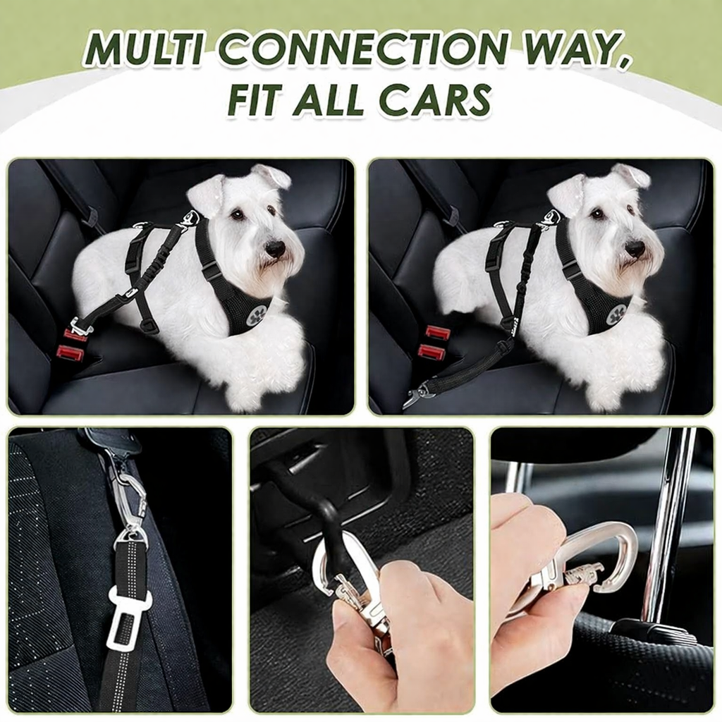 Dog Car Harness Seat Belt Set