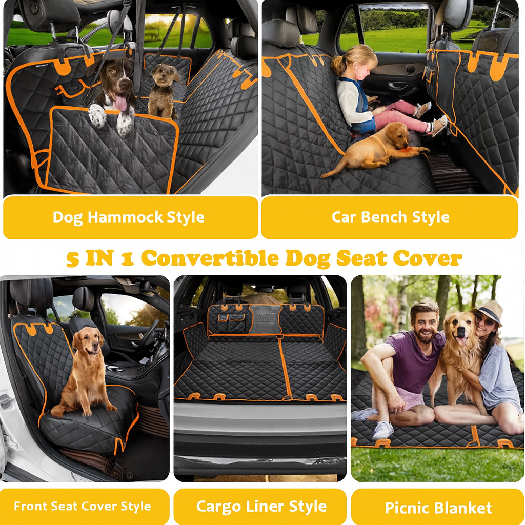 5 in 1 convertible dog seat cover