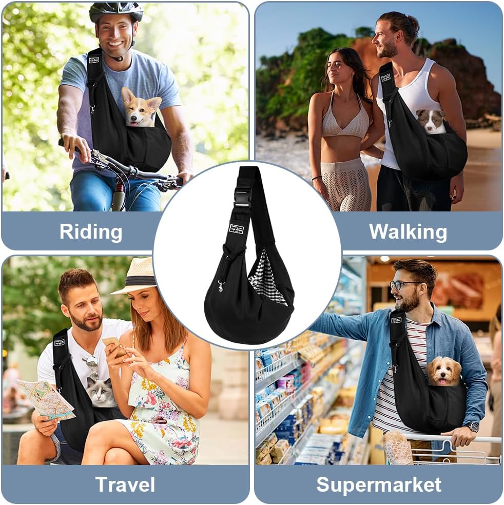 Pet sling used for cycling, walking, travel and shopping