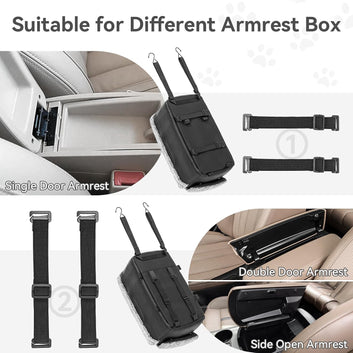 Centre Console Dog Car Seat – Protective Side Hooks, Waterproof Exterior, Up to 5kg