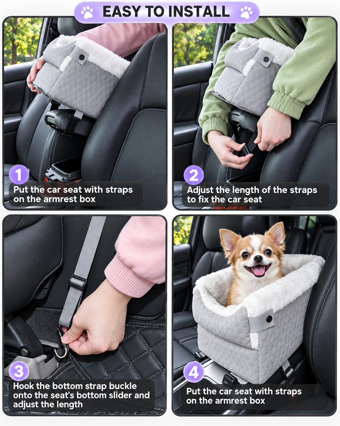 Adjustablestrapssecuringtoarmrest
