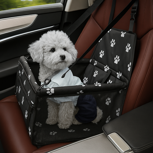 Breathable Folding Pet Booster Carrier – Portable Dog & Cat Travel Car Seat