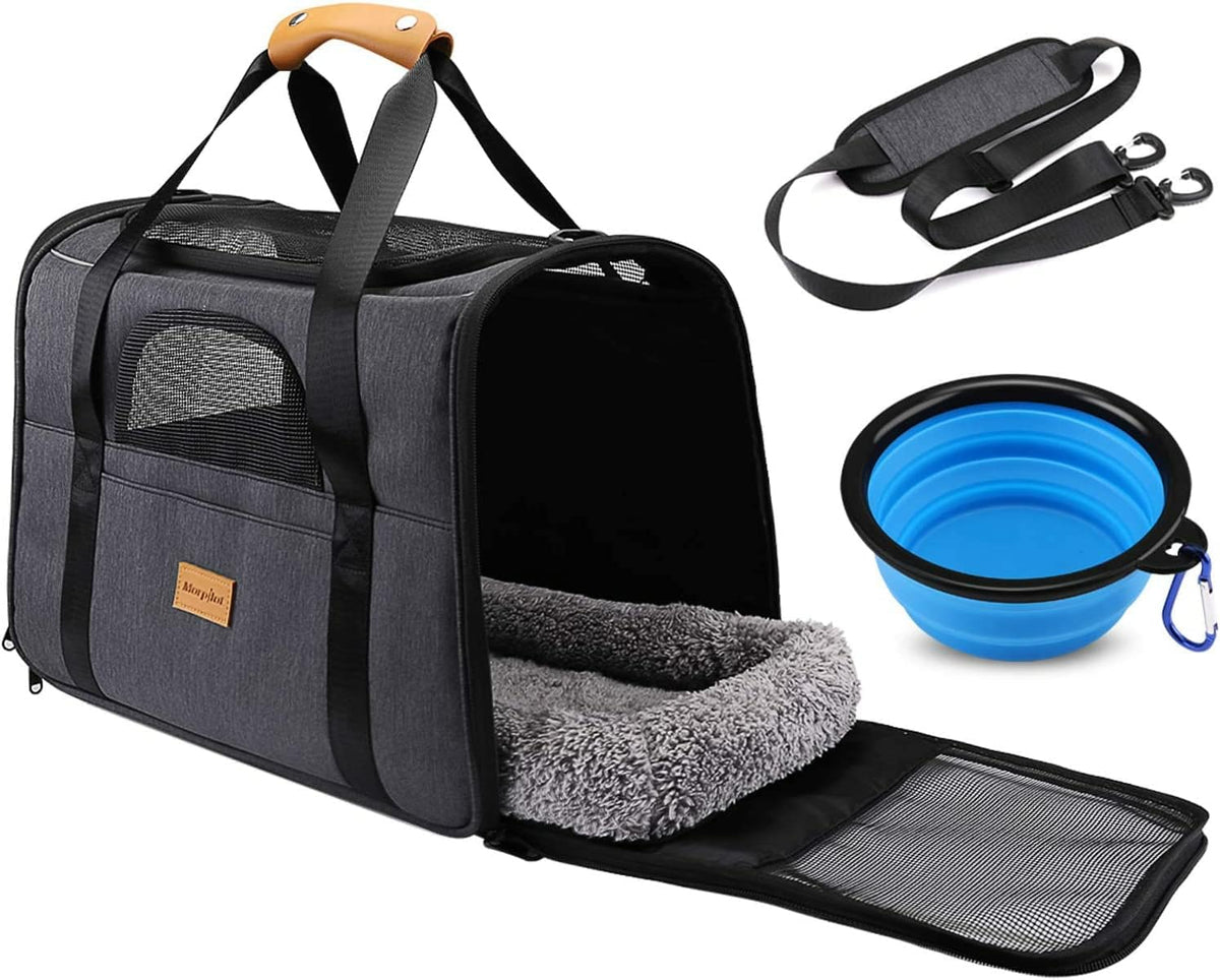 Cat_DogCarrier_TopOpening_BreathableMesh_IncludesBowl_Upto7kg
