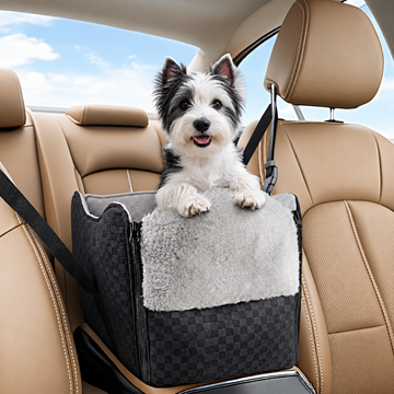 CentreConsoleDogCarSeat_Anti-CollapseSupport_PlaidCover