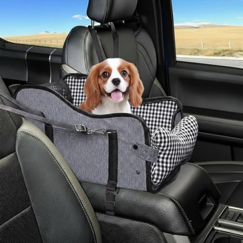 Centre Console Dog Car Seat – Headrest Anchor Straps, Up to 7.48kg