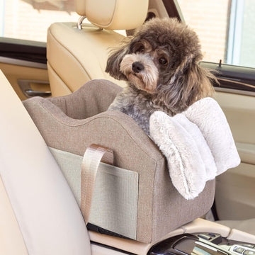 Centre_Console_Dog_Car_Seat_for_Small_Dogs_Cats_Champagne_Khaki_Up_to_3.99kg
