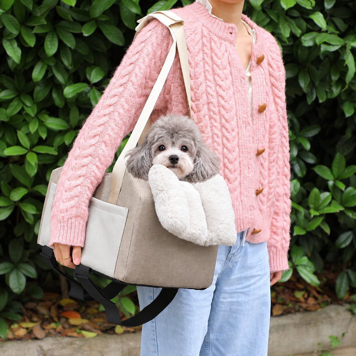 Champagnekhakiconsoledogcarseat