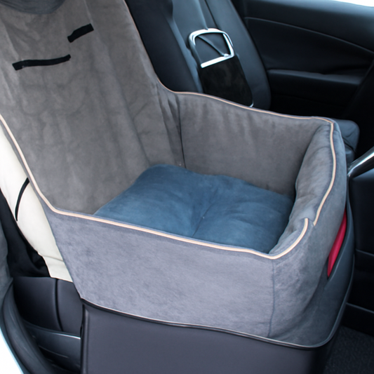 Dog Car Seat Pet Booster Seat Travel Bed Carrier with Seat Belt Adjustable Strap
