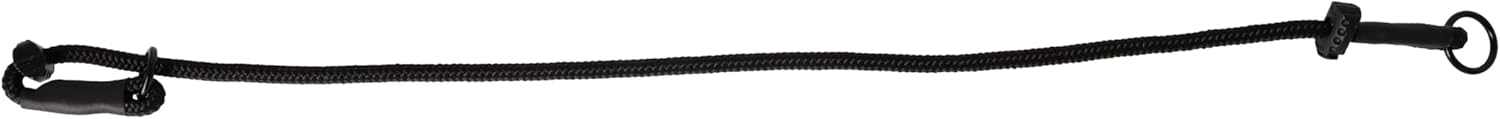 Dingo Gear Dog Training Collar with Two Limiters Durable Slip Braided Cord Hand-Sewn for IGP Obedience Military Training Working Dogs - All Black