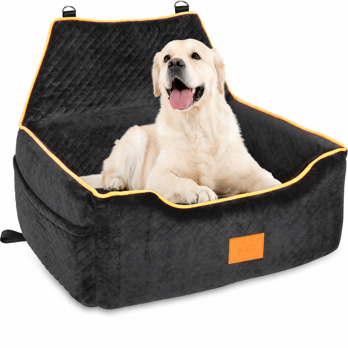Dog_Booster_Car_Seat_with_Cushion_Storage_Up_to_55_lbs_Comfortable_Safe_black