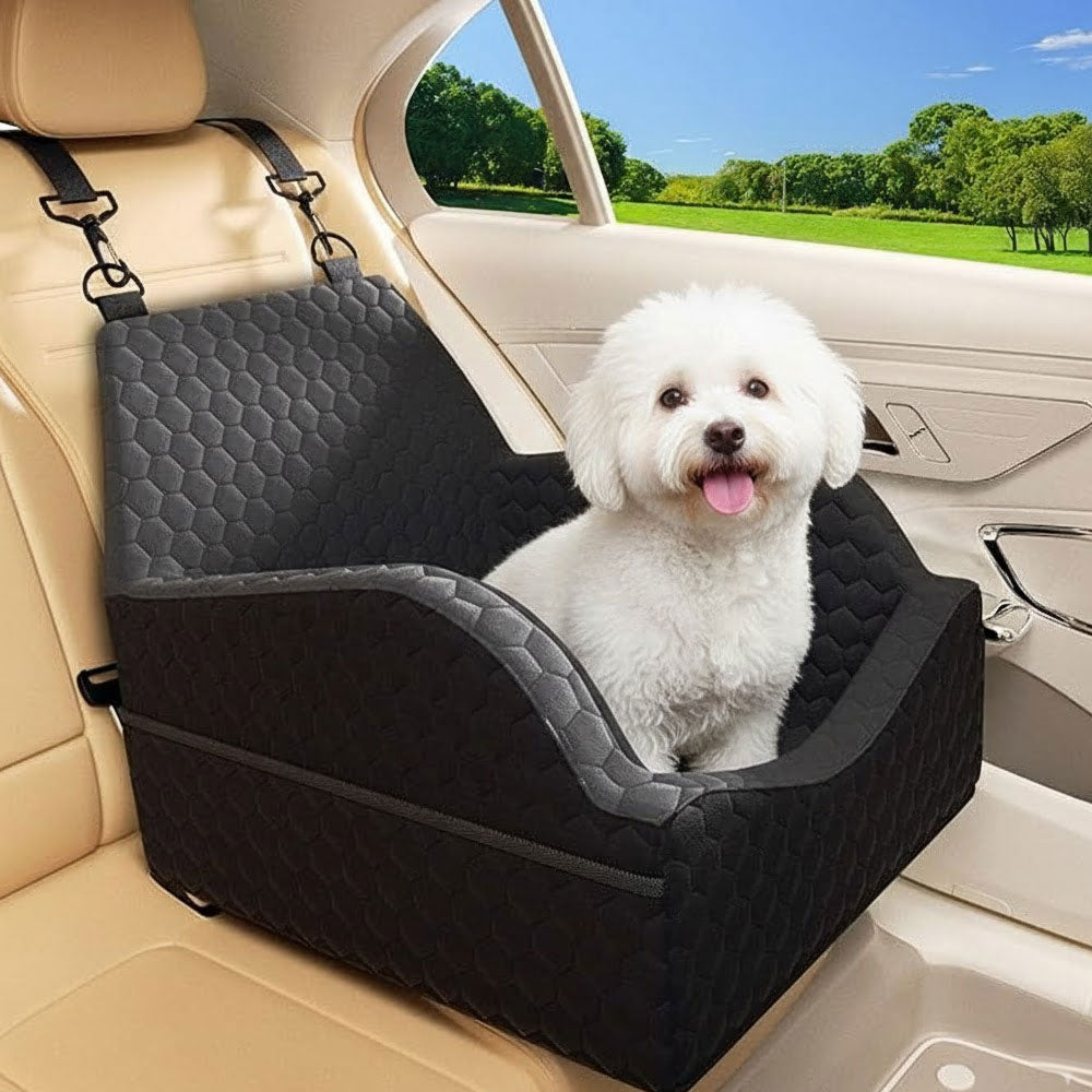 Dog Booster, Memory Foam Car Seat for Small Medium Dogs under 30 lbs