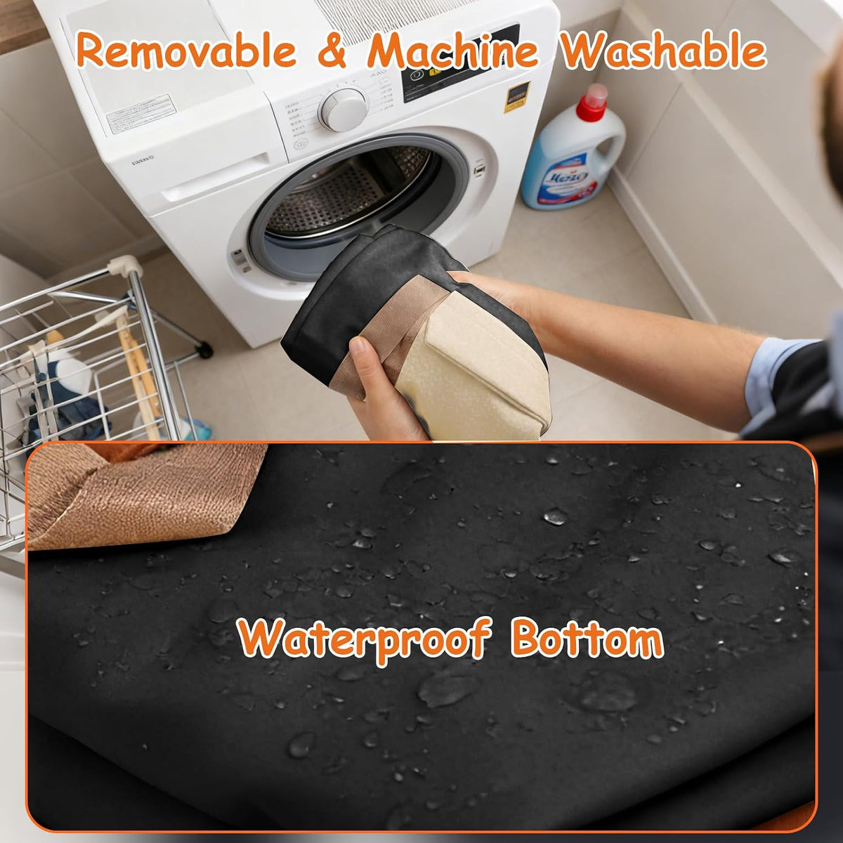 Dog_Car_Booster_Seat_Waterproof_Base_Side_Handles_machine_washable