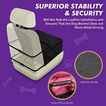 Dog Car Seat Booster for Small Medium Dogs, Waterproof Non-Slip Pet Travel Seat