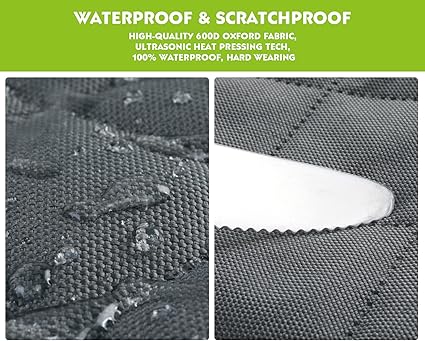 Dog Car Seat Cover 100% Waterproof, Rear Seat Covers for Dogs with Mesh Window/Side Storage Bags, Dog Car Hammock Scratch Proof Nonslip Back Seat Protector