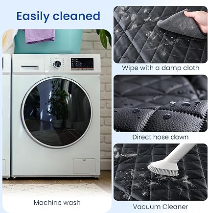 Dog Car Seat Cover 100% Waterproof, Rear Seat Covers for Dogs with Mesh Window/Side Storage seat cover