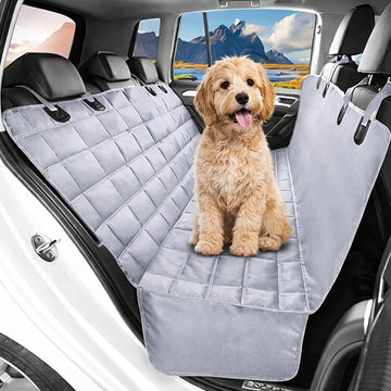Dog Car Seat Cover 4-in-1 Waterproof Hammock – Premium Back Seat Protector for Cars, SUVs & Trucks