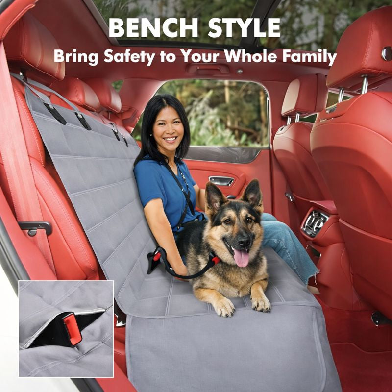 Dog Car Seat Cover 4-in-1 Waterproof Hammock – Premium Back Seat Protector for Cars, SUVs & Trucks