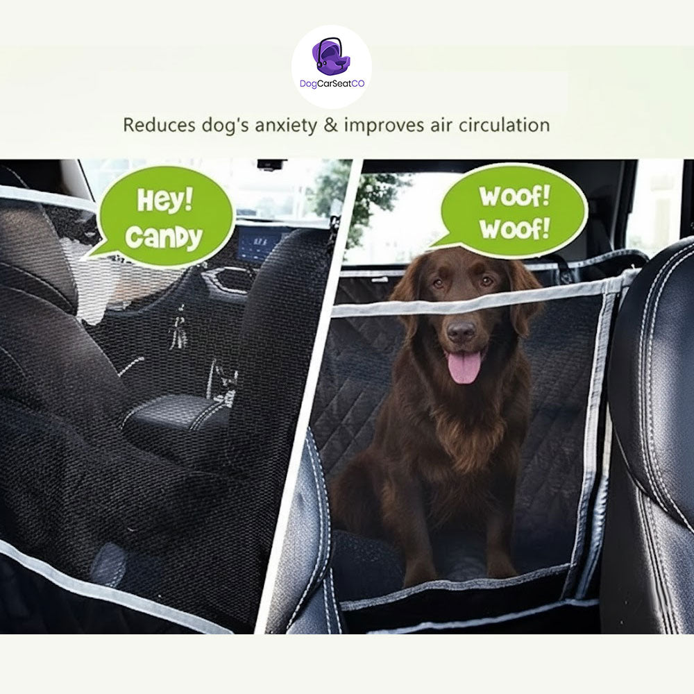 Dog Car Seat Cover for Dogs with Viewing Window/Side Flaps/Storage Bags, Dog Hammock Scratch Proof Nonslip Back Seat Protector for Cars Trucks