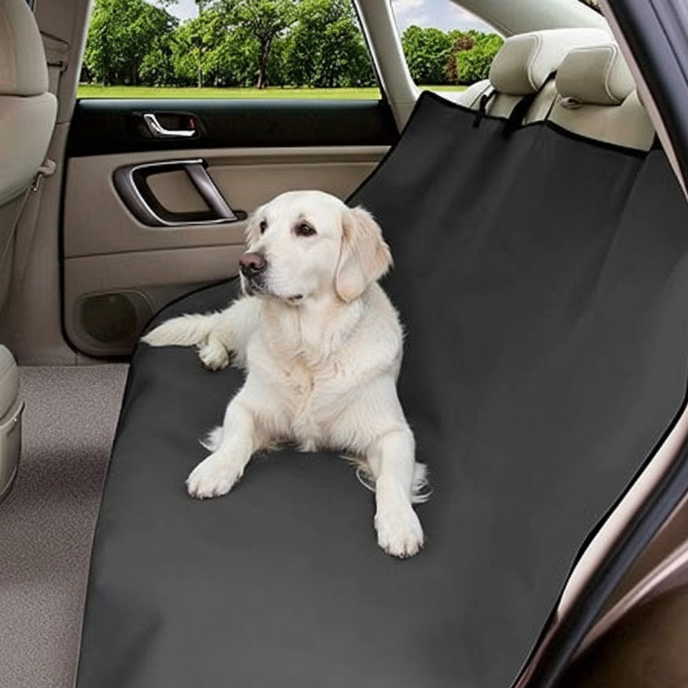 Dog Car Seat Covers for Pets, Durable Waterproof Nonslip Car Seat Protection Pad, Machine washable Car Rear Seat Protection Device, Universal Size, Suitable for All Cars (125 * 145cm, Black)