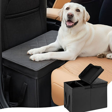 Dog Car Seat Extender & Organizer – Fits Dogs Up to 120 lbs, Black