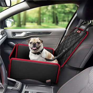 2-in-1 Waterproof Dog Car Seat & Cover for Small/Medium Dogs