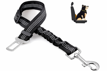 Dog Seat Belt - Adjustable Elastic Bungee with 360° Swivel Clip