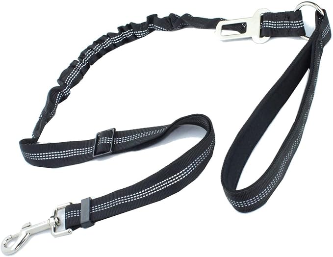 Extra Long Dog Seat Belt for Car | Adjustable Headrest Harness with Reflective Safety Strap