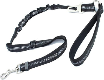 Extra Long Dog Seat Belt for Car | Adjustable Headrest Harness with Reflective Safety Strap