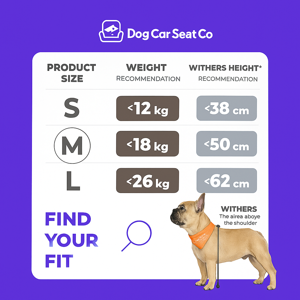 Extra Stable Dog Car Seat with Seat Belt 1