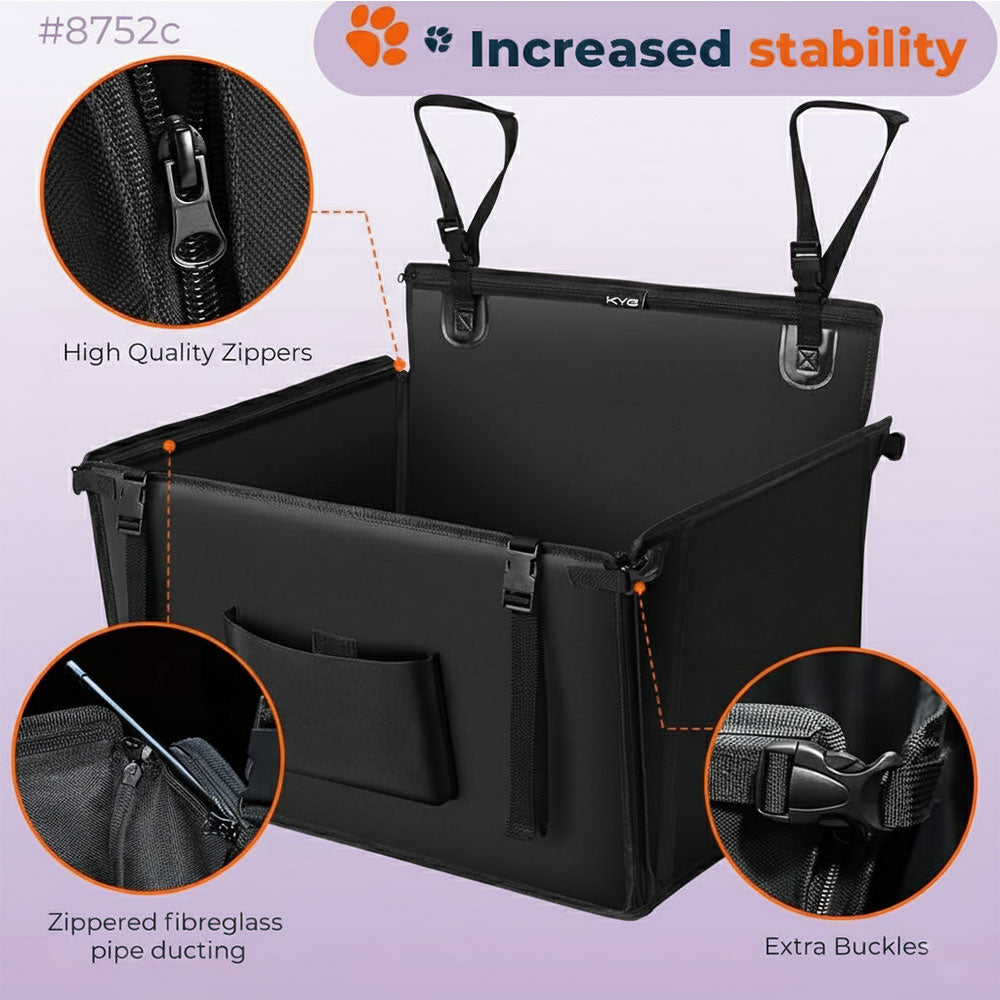 Extra Stable Waterproof Dog Car Seat for Large Dogs Up to 26kg – Travel Booster Seat, Safety & Comfort