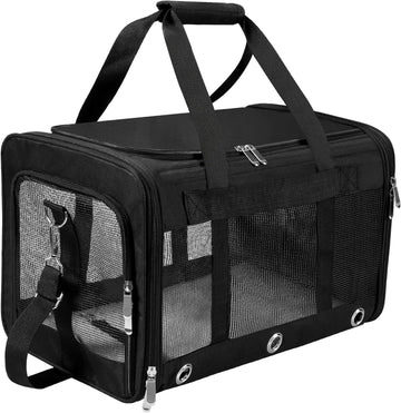 FoldableSoft-SidedPetCarrier_BreathableMesh_AirlineApproved_Upto17lbs