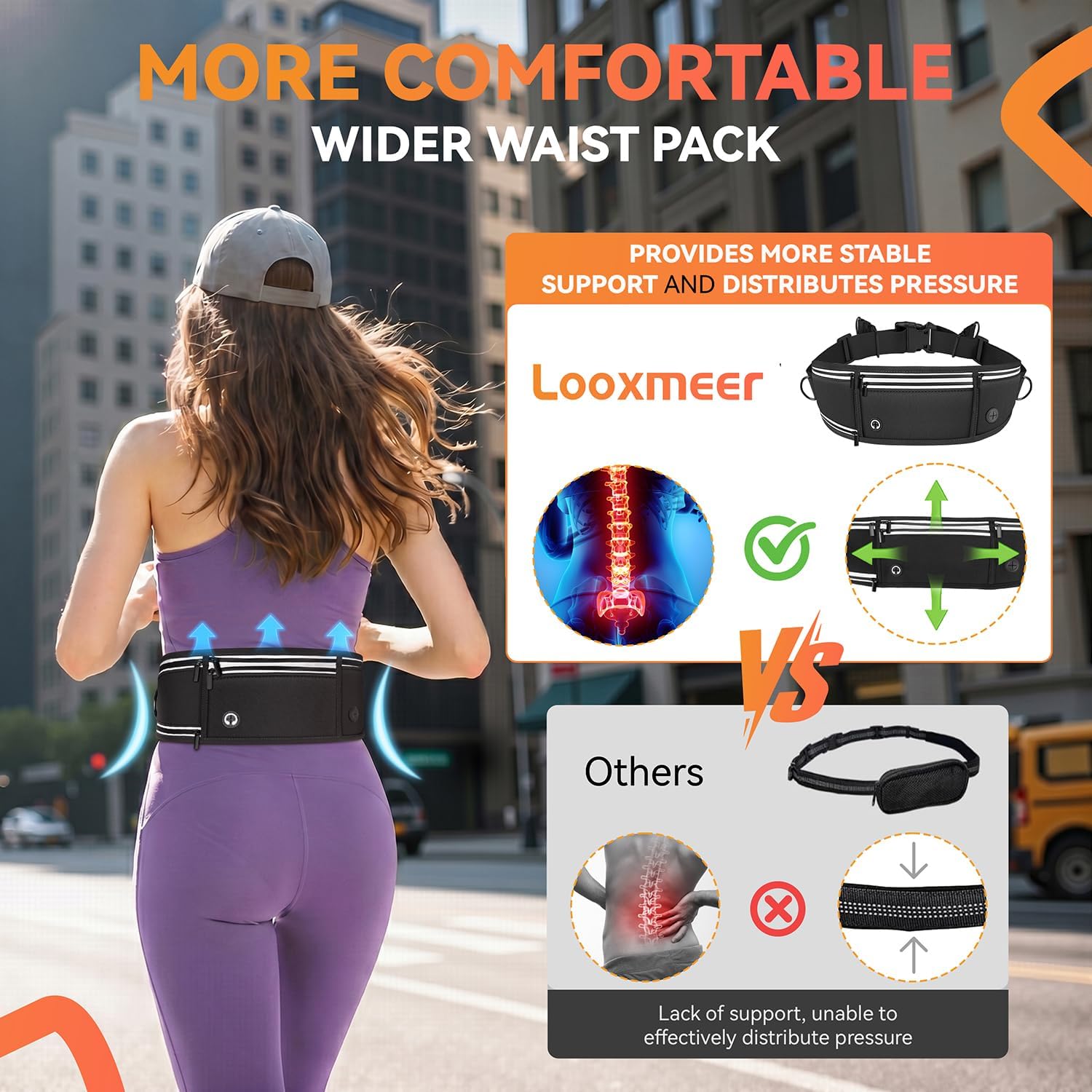 Hands Free Dog Lead with Adjustable Waist Belt, Reflective Shock Absorbing Running Leash