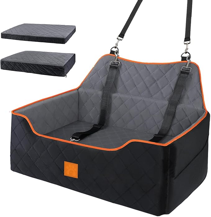 Large & Medium Dog Car Seat with Memory Foam – Up to 55 lbs, Comfortable Travel