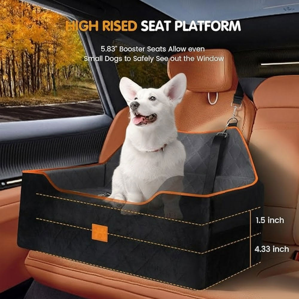 Large & Medium Dog Car Seat with Memory Foam – Up to 55 lbs, Comfortable Travel
