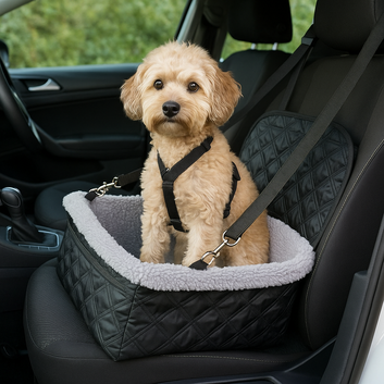 Luxury Small Dog Car Seat – Booster for Small Pets, Safe & Comfortable Travel