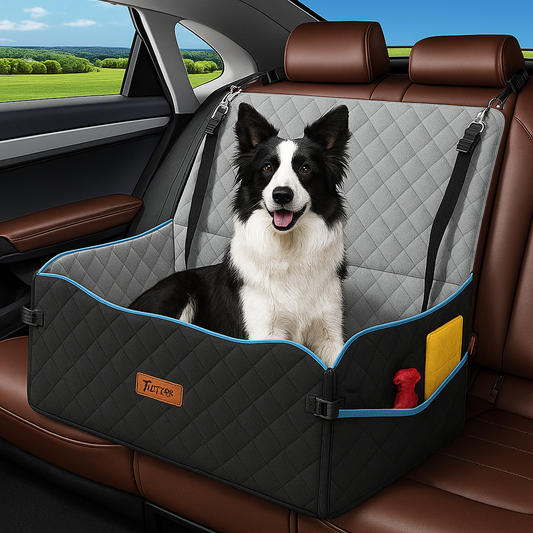 Medium Dog Booster Car Seat with Memory Foam – Up to 60 lbs, Comfortable Travel