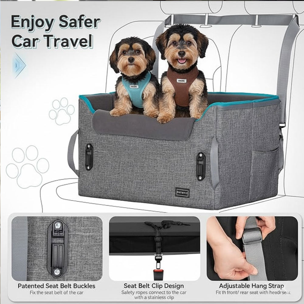 Medium Dog Car Seat, with Safety Belt Attachment Buckles,
