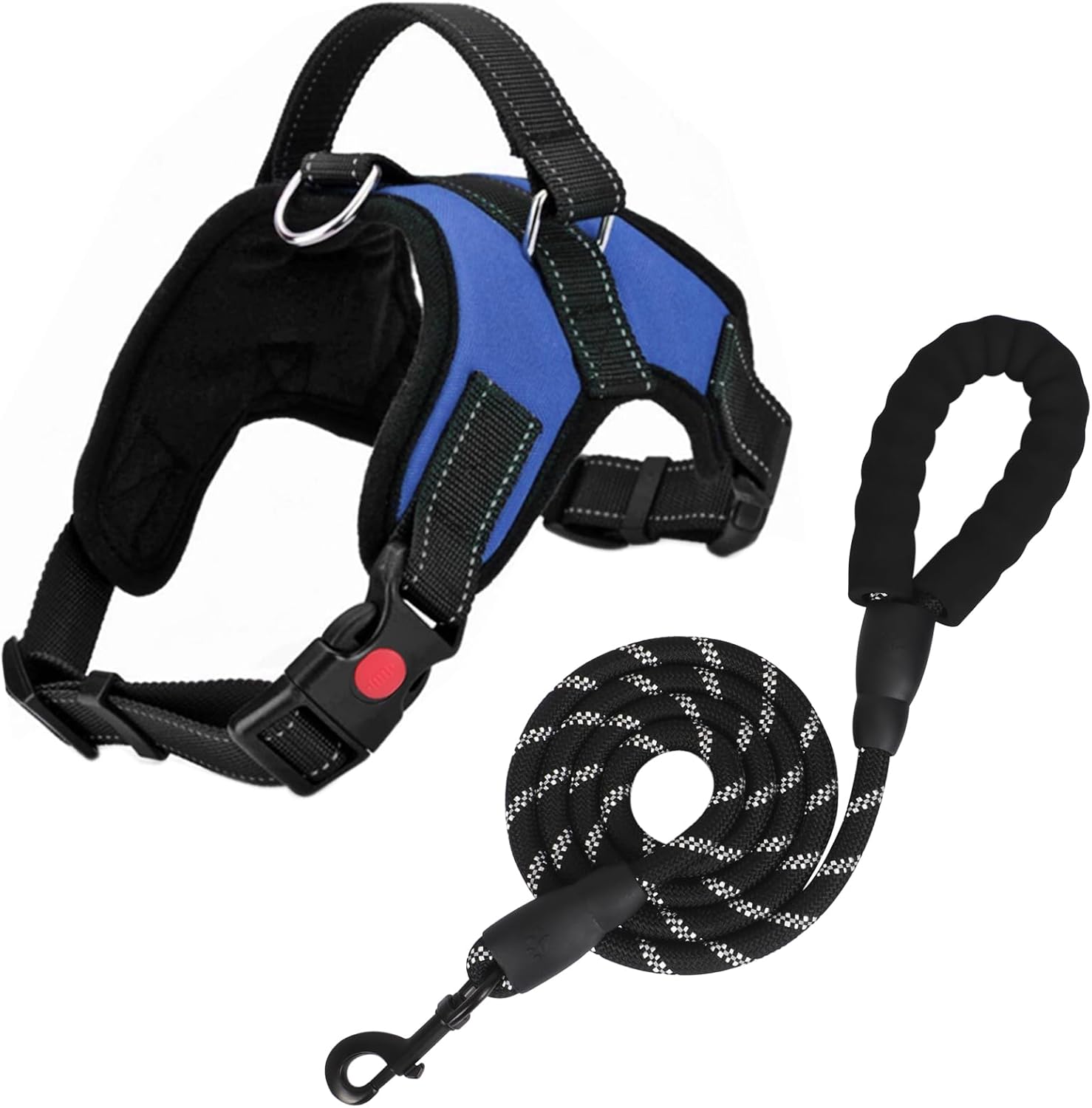 No Pull Dog Harness, Breathable Adjustable Vest with Reflective Oxford Fabric
