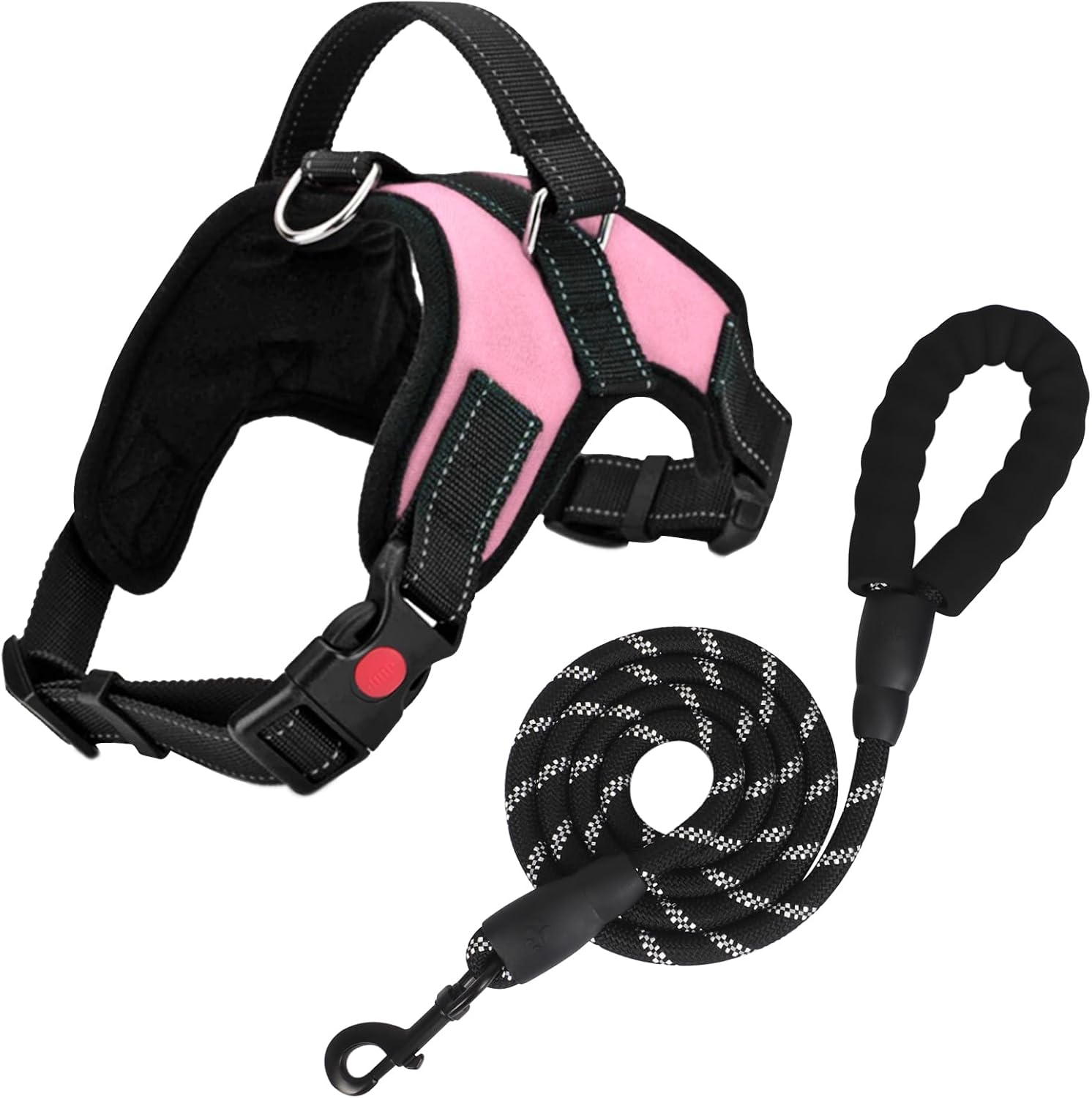 No Pull Dog Harness, Breathable Adjustable Vest with Reflective Oxford Fabric