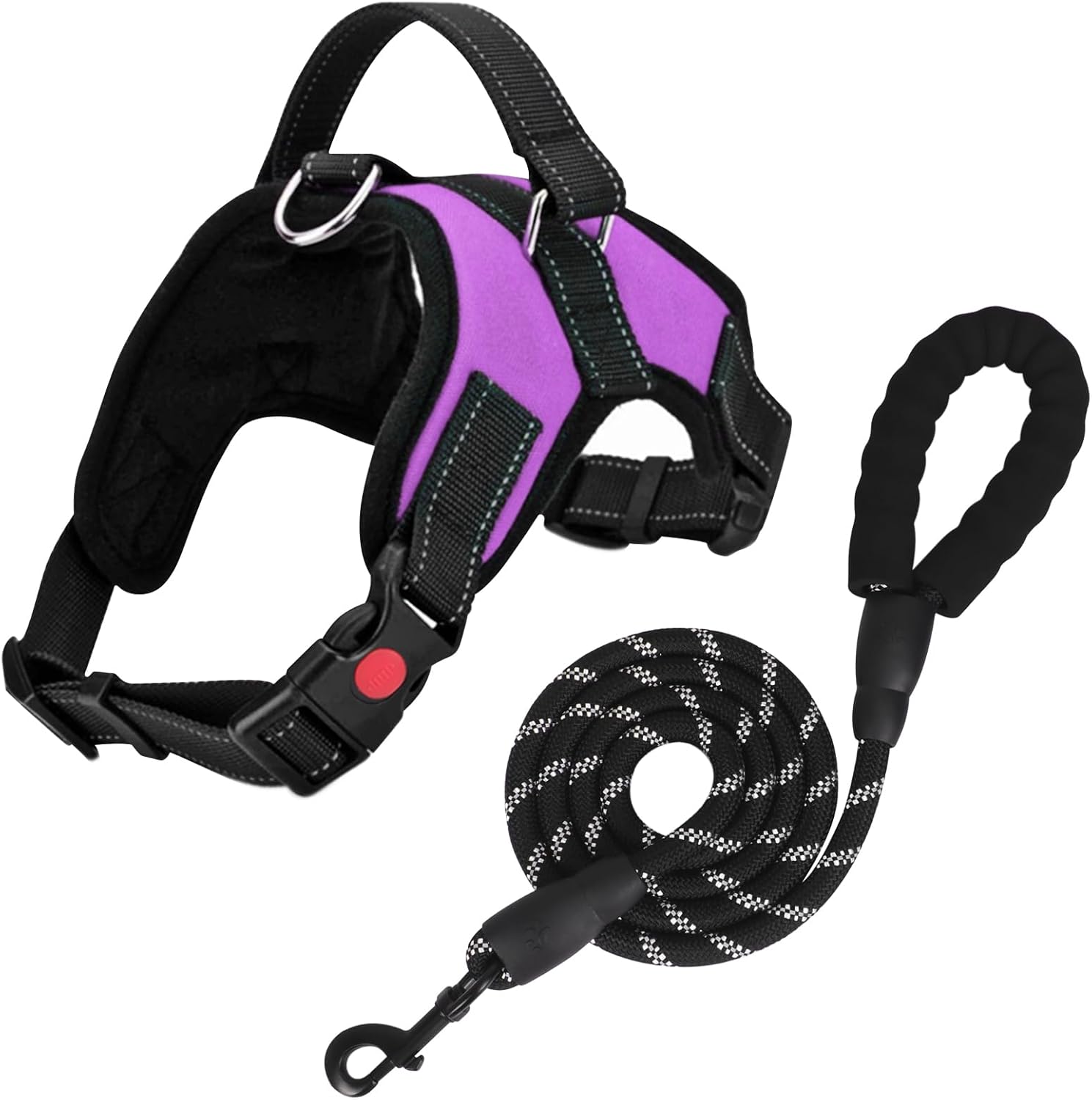 No Pull Dog Harness, Breathable Adjustable Vest with Reflective Oxford Fabric