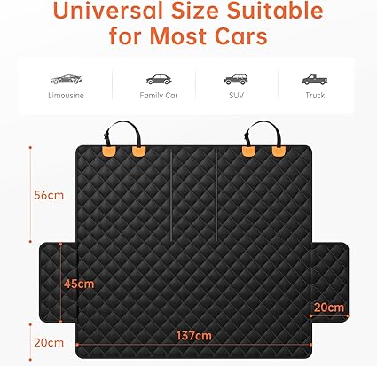 Non-Slip Waterproof Dog Car Seat Cover – Scratch-Resistant Back Seat Protector for UK Cars